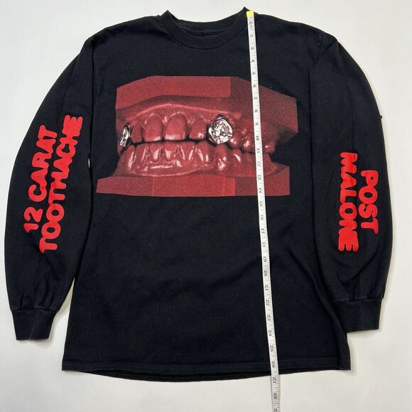 Post Malone Shirt Mens Medium 12 Carat Toothache Tour Concert Rap Tee - Picture 2 of 7